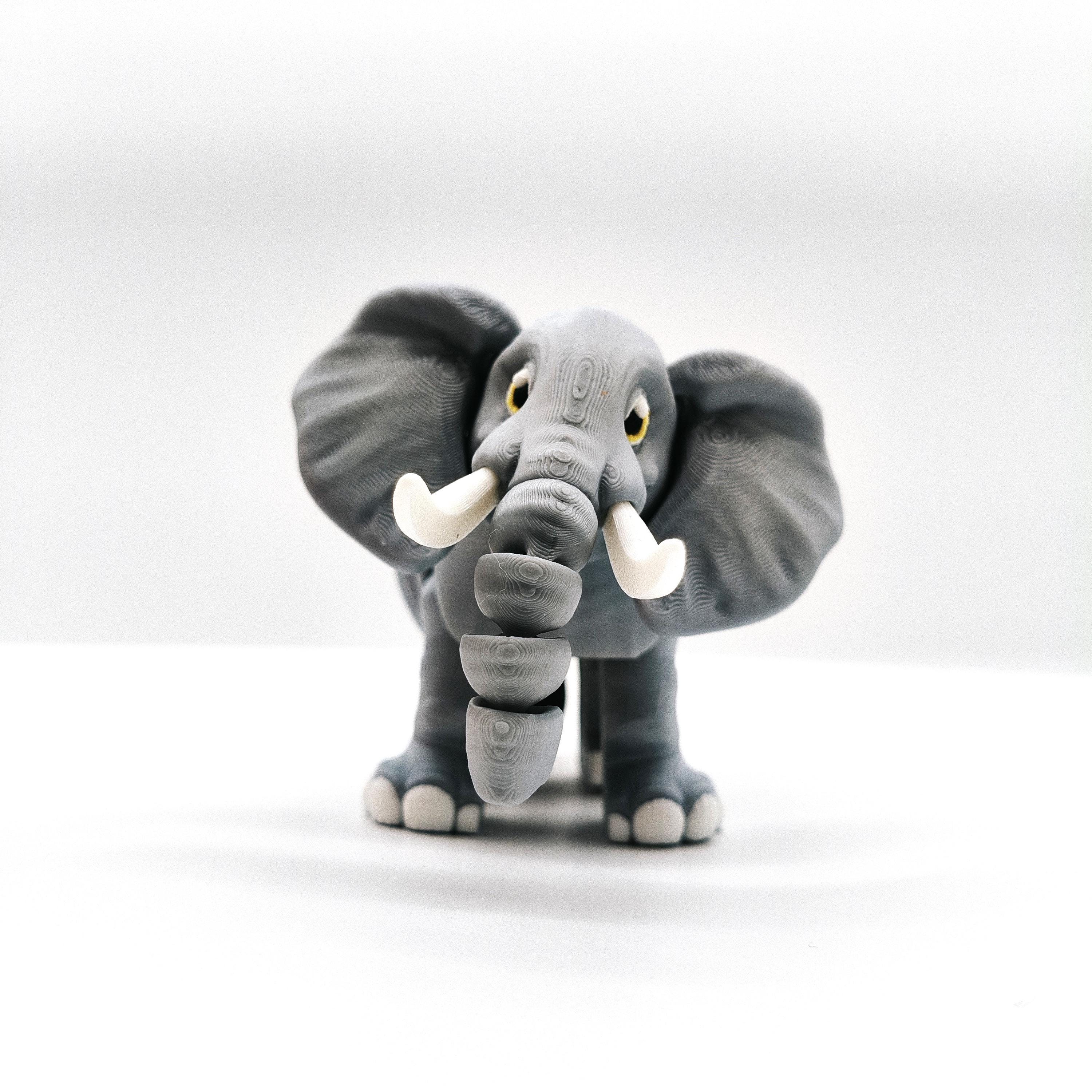 Articulated Elephant Figurine – Flexible, Fidget-Friendly Elephant Figure – Unique Animal Gift – Desk Toy – Elephant Lover’s Gift